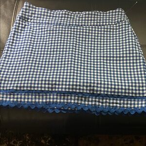 Crown & Ivy Blue Checkered Mini Skirt